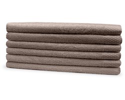 Eleganzzz Gastendoekjes - Set van 6 - Gastendoekje 30x50cm - 420 gr/m2 - 100% Katoen - taupe