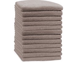 Eleganzzz Handdoeken Set - Set van 12 - Handdoek 50x100cm - 420 gr/m2 - 100% Katoen - ivory