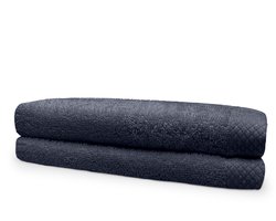 Eleganzzz Handdoeken Set - Set van 2 - Handdoek 50x100cm - 420 gr/m2 - 100% Katoen - dark grey