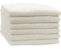 Eleganzzz Handdoeken Set - Set van 6 - Handdoek 50x100cm - 420 gr/m2 - 100% Katoen - ivory