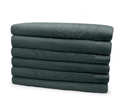 Eleganzzz Handdoeken Set - Set van 6 - Handdoek 60x110cm - 420 gr/m2 - 100% Katoen - olive green