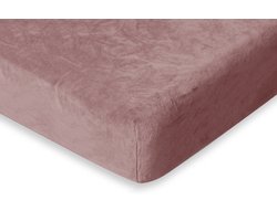 Eleganzzz Hoeslaken 200 gr/m2 Hoogwaardig Flanel Fleece 35cm Hoekhoogte - Old Rose - 80/90x200 - Hoeslakens - Eenpersoons - Fluffy Hoeslaken