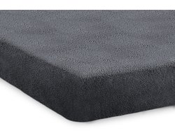 Eleganzzz Hoeslaken 200 gr/m2 Hoogwaardig Teddy Pluche 35cm Hoekhoogte - Anthracite - 80/90x200 - Hoeslakens - Eenpersoons - Fluffy Hoeslaken
