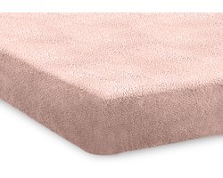 Eleganzzz Hoeslaken 200 gr/m2 Hoogwaardig Teddy Pluche 35cm Hoekhoogte - Light Pink - 80/90x200 - Hoeslakens - Eenpersoons - Fluffy Hoeslaken