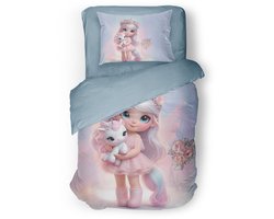 Eleganzzz Kinder Dekbedovertrek Princess Nights - Multi - 140x200/220cm - Dekbedovertrek Kinderen - Micropercal - Eenpersoons