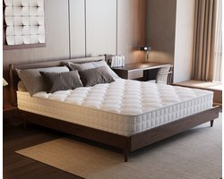 Elekiatech matras 140x200 cm-22 cm dik-tweepersoonsmatrassen-Latex pocketvering matras-Anti-Allergische-met 9-laags composietstructuur