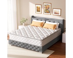 Elekiatech matras 160x200 tweepersoons - Tweepersoonsmatrassen - Pocketvering Matras - met 9-laags Composietstructuur