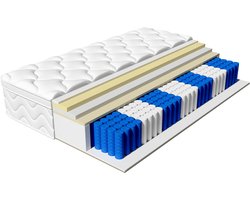 Elekiatech Matras 90x200 cm - 26 cm dik-Tweepersoonsmatrassen - Pocketvering matras - Anti-Allergische - met 9-laags composietstructuur