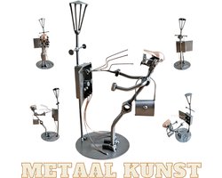 Elektricien - metaal kunst-metaal beeld- elektra- stroom - klusjesman -het best cadeau-uniek-sinterklas gift-kerst-geschenk