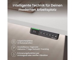 Elektrisch Bureau Altameubel Desktopia Pro Max – In Hoogte Verstelbaar Statafel Bureau, Ergonomisch Bureau voor Kantoor en Thuiswerkplek, Stil 2-Motor Systeem, 160x80 cm, Grijs/Zwart