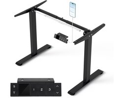 Elektrisch hoogteverstelbaar bureauframe met 3 geheugenfuncties - Omgekeerde motor en USB-lading voor dagelijks comfort