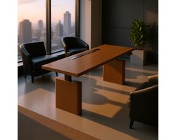 Elektrisch Verstelbaar Bureau – Ergonomisch Zit-Sta Schrijf- en Computertafel – 140 x 60 cm – Walnoot Werkblad & Metalen Frame – USB & Stopcontact Ingebouwd – HomeByNicole