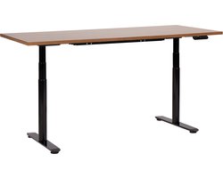 Elektrisch verstelbaar sta-bureau DESTINAS Bruin/zwart 180 cm 80 cm
