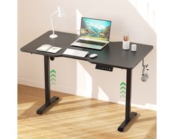 Elektrisch Zit Sta Bureau Hoogte Verstelbaar Elektrisch met bureaublad 120x60cm Zwart
