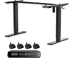Elektrisch zit-sta bureauframe - Verstelbare hoogte 69-117 cm - Geheugenfunctie - 100-180x50-80 cm