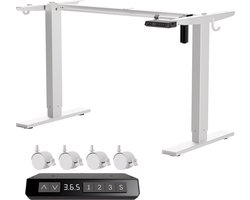 Elektrisch zit-sta bureauframe - Verstelbare hoogte 69-117 cm - Geheugenfunctie - 100-180x50-80 cm