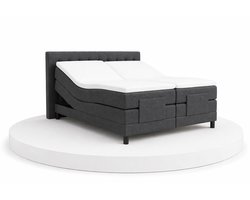 Elektrische Boxspring ErgoLux - 180x200 Compleet - Antraciet - BalBedden
