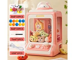 Elektrische Grijp Machine voor Kinderen met Geluid - Grijpmachine - Roze - Cartoons - Knuffels - Oplaadbaar met USB - Inclusief Prijzen - Cadeau