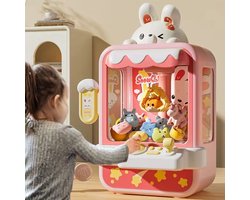 Elektrische Grijp Machine voor Kinderen met Geluid - Grijpmachine - Roze - Cartoons - Knuffels - Oplaadbaar met USB - Inclusief Prijzen - Cadeau
