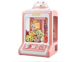 Elektrische Grijp Machine voor Kinderen met Geluid - Roze - Cartoons - Knuffels - Oplaadbaar met USB - Inclusief Prijzen