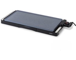 Elektrische Grillplaat - Gourmet Tafel - Gezellig Eten - Keramische Coating - 50 x 25 cm - Zwart
