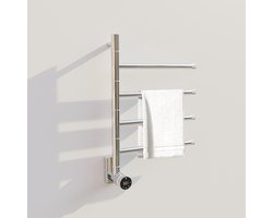 Elektrische handdoek radiator chrome met thermostaat