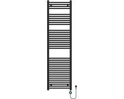 ELEKTRISCHE HANDDOEK RADIATOR MET SMART WIFI - LYDIA 180X50 CM MAT ZWART 769 WATT