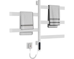 Elektrische Handdoekradiator Badkamer - 180° Draaibaar & Zuinig - Wandmontage