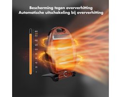 Elektrische Infraroodverwarming Met 2 Warmtestanden – Houtkleurige Straler Met Omval- En Oververhittingsbeveiliging Voor Woonkamer - Slaapkamer En Kantoor