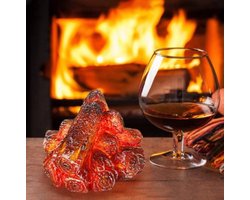 Elektrische Inzethaard - Simulatie Haard - Openhaard Hout Lamp - Sfeerhaard - Draadloze Haard - Vlam Simulatie - Cosy Haard - Verwarming - Gezellige Sfeer