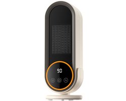 Elektrische kachel-electrische kachel-verwarming-Energiezuinige draagbare verwarming met instelbare thermostaat - 1200W snelverwarmende keramische technologie - en kantoorgebruik - Wit - 11,8x11,8x32CM