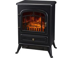 Elektrische kachel - Haard - Openhaard - Sfeerhaard - Electrische verwarming - 1850 W - Zwart