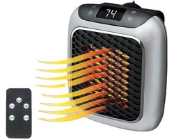 Elektrische keramische plug-in kachel met afstandsbediening, 800 W, mini-wandkachel geschikt voor thuis, de slaapkamer en kantoor.