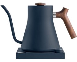 Elektrische Ketel - Zwanenhals Ketel - Koffie en Thee - Temperatuur Controle - 0.9 Liter - Blauw met Hout