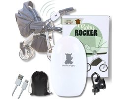 Elektrische kinderwagen rocker – Slaaphulp voor baby’s – Universele bevestiging – Compact en draagbaar – 3 snelheden – Oplaadbaar via USB-C