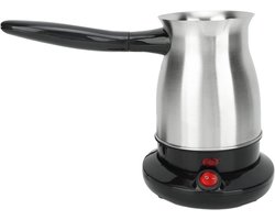 Elektrische koffiekan voor Turks en Grieks koffiezetapparaat van roestvrij staal met snelle kookfunctie - 600 ml.
