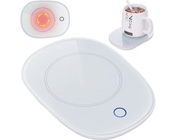 Elektrische Kopjesverwarmer voor Koffie en Thee – 16W LED Waterdichte Plaat - Wit
