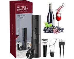 Elektrische kurkentrekker oplaadbaar - Wijnset - Wijn accessoires - Vaderdag cadeau