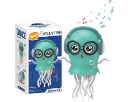 Elektrische kwallenspeelgoed met interactieve dans- en kruipfuncties, kleurrijke led-lampjes en muziek en slimme obstakelvermijding - populaire onderwateravonturenspeelgoedset voor kinderen, kwallenspeelgoed, fantasierijk spel, leuk ontwerp, voor kin