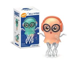 Elektrische kwallenspeelgoed met interactieve dans- en kruipfuncties, kleurrijke led-lampjes en muziek en slimme obstakelvermijding - populaire onderwateravonturenspeelgoedset voor kinderen, kwallenspeelgoed, fantasierijk spel, leuk ontwerp, voor kin