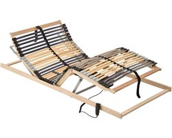 Elektrische Lattenbodem - Verstelbare Bodem - Comfortabel Slapen - 42 Latten 7 Zones - 90x200cm