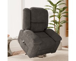 Elektrische massagestoel, ontspannende tv-stoel met sta-opfunctie, massagestoel met 8 verwarmingspunten, verstelbare rugleuning van 90-160°, verstelbare tv-stoel, woonkamer, seniorenstoel voor woonkamer, slaapkamer, grijs, 102x93x106cm