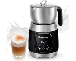Elektrische Melkopschuimer - Koffiezetapparaat Accessoire - Luxe Koffie Maken - Variabele Temperatuur Schuim - 600 ml Capaciteit - Zwart