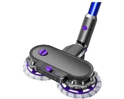 Elektrische Mop Dweil voor Dyson Steelstofzuiger - Mondstuk Accessoires Opzetstuk & Dweilsysteem geschikt voor V7 / V8 / V10 / V11 / V15 series - Vloerwisser en Vloermop - Nat & Droog - Inclusief 6 dweilmops