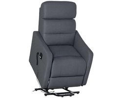 Elektrische Relaxfauteuil met Liftfunctie - Sta-opstoel - Seniorenstoel - Kantelbaar tot 140° - Verstelbare Rugleuning - tot 150 kg - met Afstandsbediening, Voetensteun - Relaxstoel - TV Stoel - Grijs