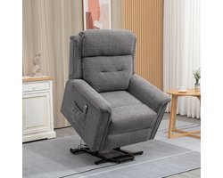 Elektrische relaxfauteuil met TV-functie - Luxe comfortstoel met afstandsbediening - Antraciet