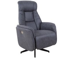 Elektrische Relaxstoel - Elektrische Stoel - Relaxfauteuil - Stoel met Elektrische Bediening - Draaibare Stoel - Comfortabele Zachte Stoel - Verstelbare Relaxstoel - Draaibaar - Elektrisch - 135 kg Draagvermogen - 118 x 73 x 83 cm - Donkergrijs