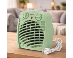 Elektrische verwarming - Compacte heater - Ruimte verwarmen - Instelbaar vermogen - Tot 20 m² - Groen