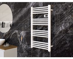 Elektrische Vrijstaande Verwarming Granitan Wit 500W Radiator Programmeerbaar 3 Standen Afmetingen