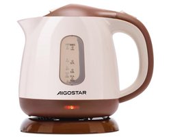 Elektrische Waterkoker 1100 Watt - 1 Liter, Automatische Uitschakeling, Droogkookbeveiliging, BPA vrij, Bruin